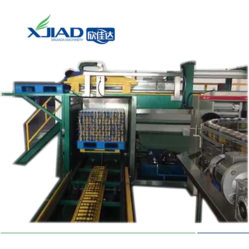 Filled can depalletizer